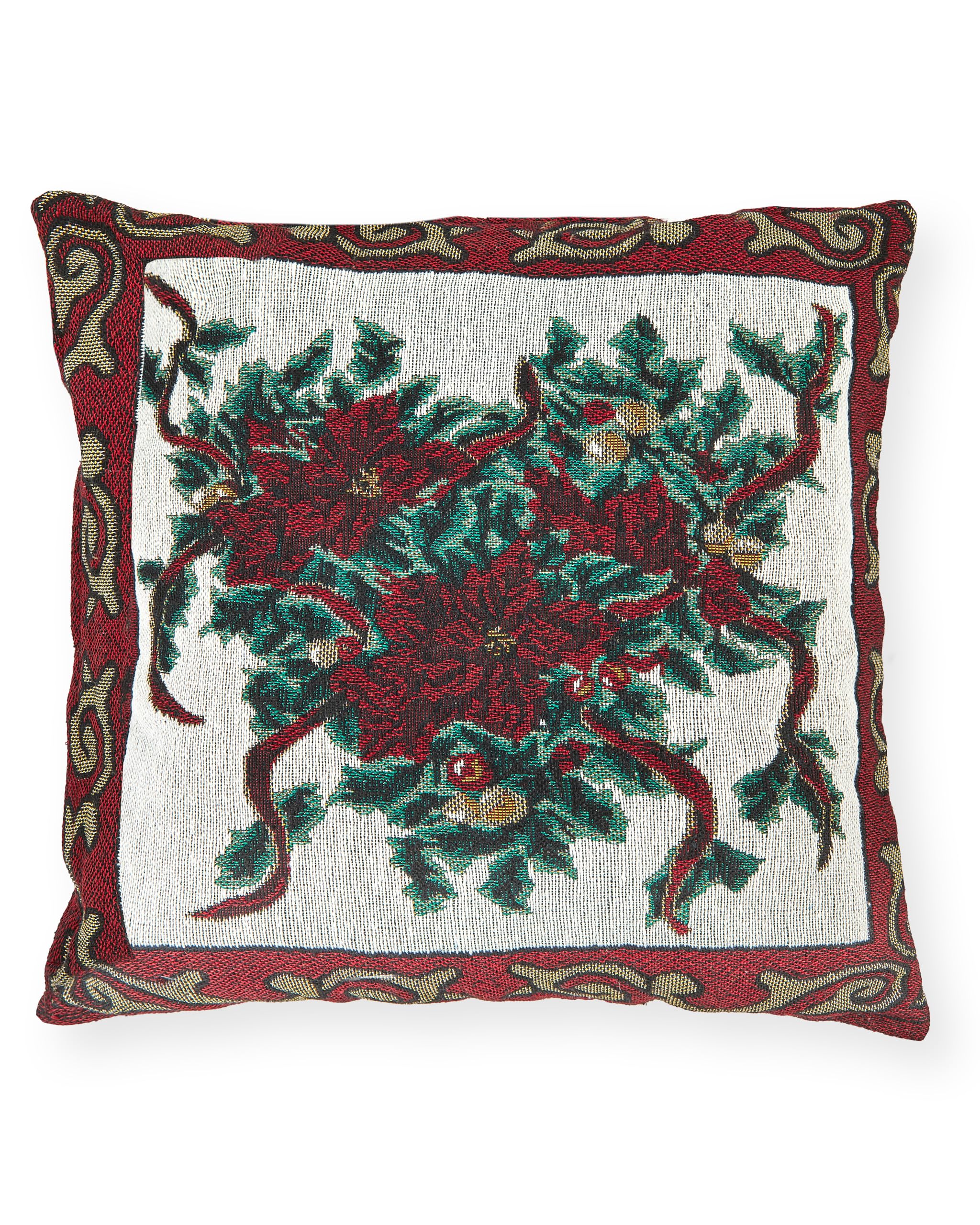 Emma Barclay Silver Poinsettia Christmas Cushion Covers 45X45 Christmas Scatter Pillow Xmas Cushions Throw Pillow Covers Decorative Pillowcase For Christmas Home Decoration
