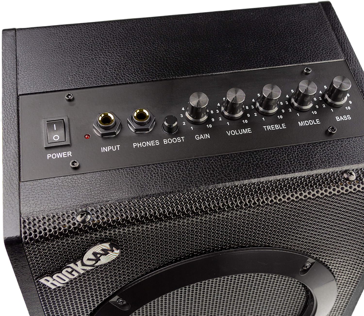 Another close-up of the amplifier's controls