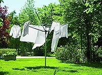 Vista 11 de Brabantia Lift-O-Matic Tendedero de 4 brazos para exteriores (164 pies/Ø 1.8 pulgadas) altura ajustable, tendedero plegable + estaca y cubierta