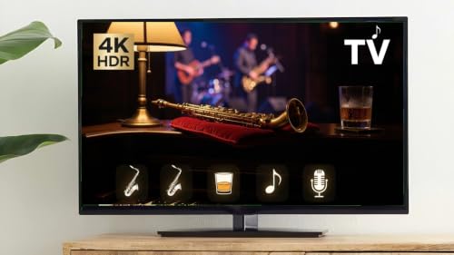 Jazz Night Lounge 4K – Smooth Sax & Rain Fire TV Screensaver – vue 7