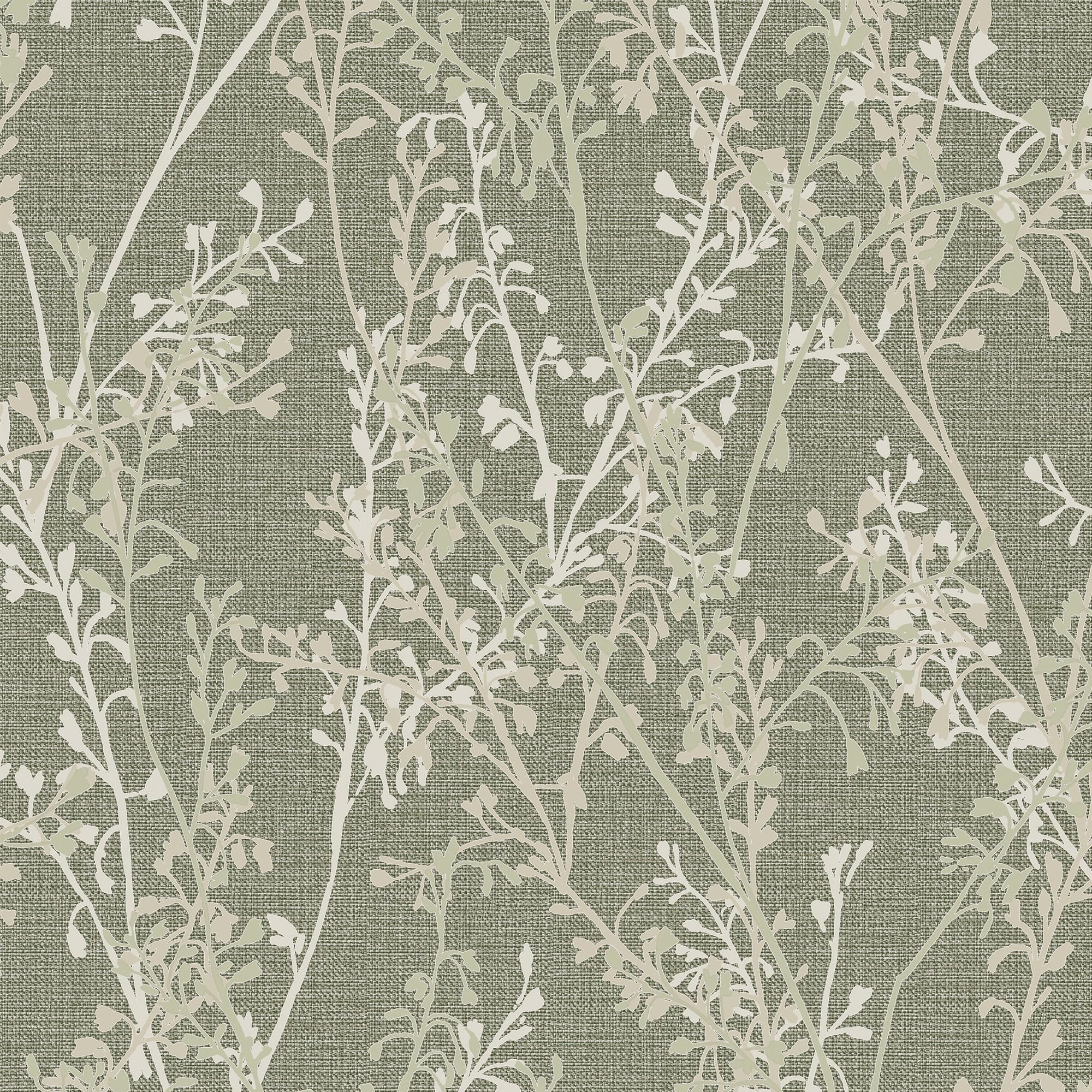 Boutique Breeze Sprig Floral Green Wallpaper | Paste the Wall | Sage Floral | Eco-Friendly