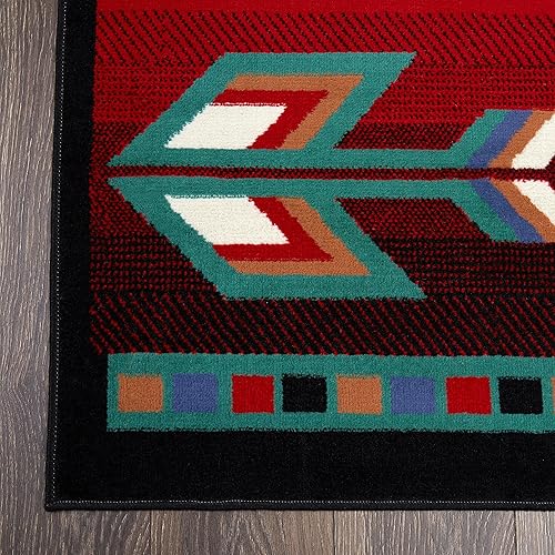 Miniatura 5 de Home Dynamix Sagrada Southwest - Alfombra de área 3 x 5 pulgadas negrorojomarfil