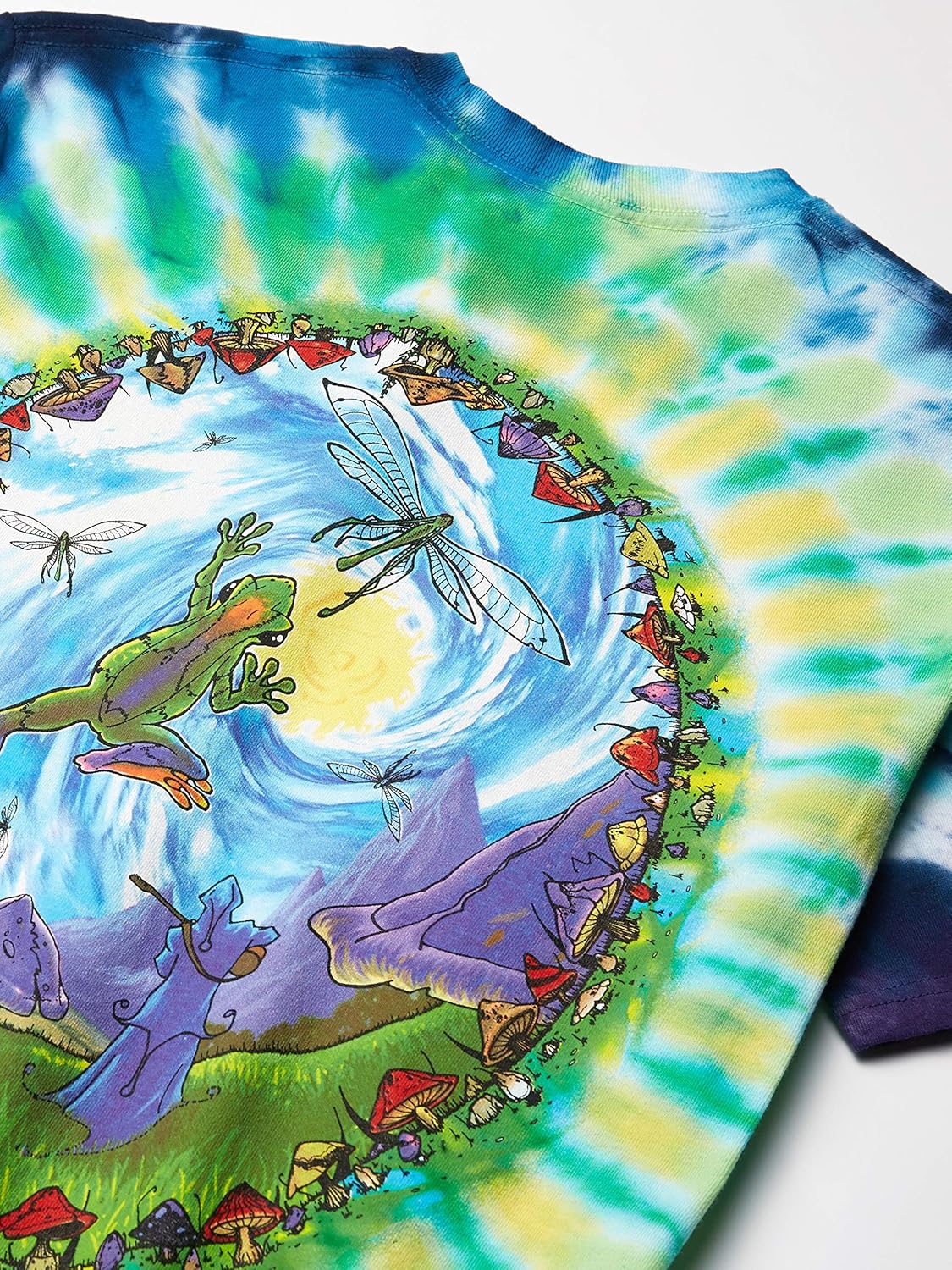 Vista 2 de Liquid Blue Camiseta Mushroom Haven para hombre, Azul