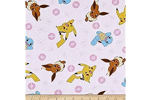 Kaufman Pokemon Blush: Enchanting Fabric for Creative Spirits