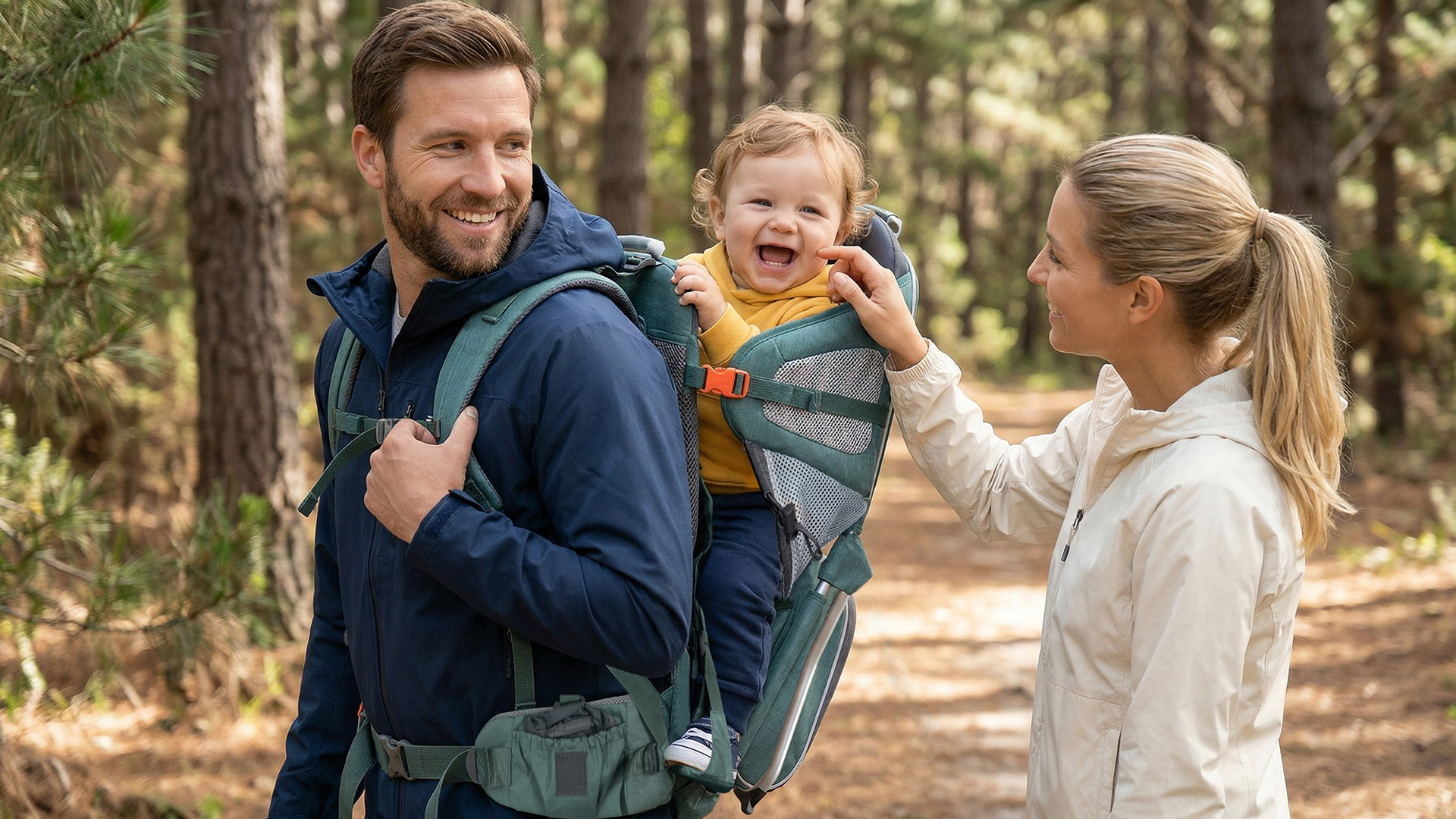 Baby Backpack Carrier, Toddler Hiking Backpack Carrier with Sunshade, Black