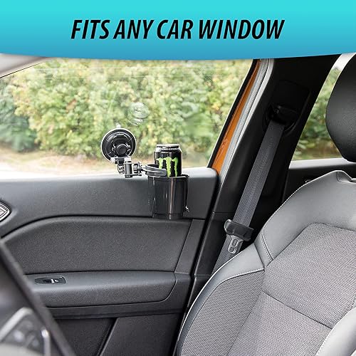 Miniatura 6 de ZONETECH Soporte plegable empotrado para bebidas, organizador de bebidas ajustable para vehículos, color negro de alta calidad
