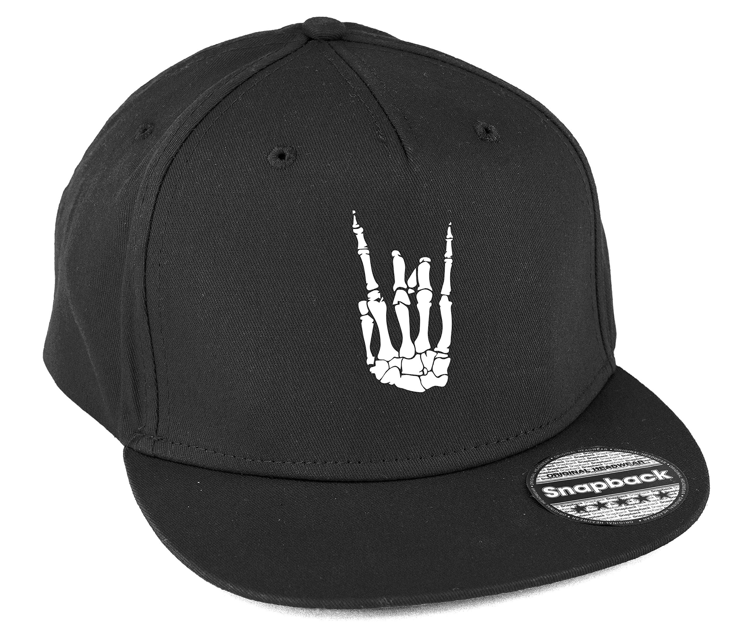 HippowarehouseSkeleton Hand Snapback hat Premium Printed 5 Panel Flat Peak Cotton OneSize Adults