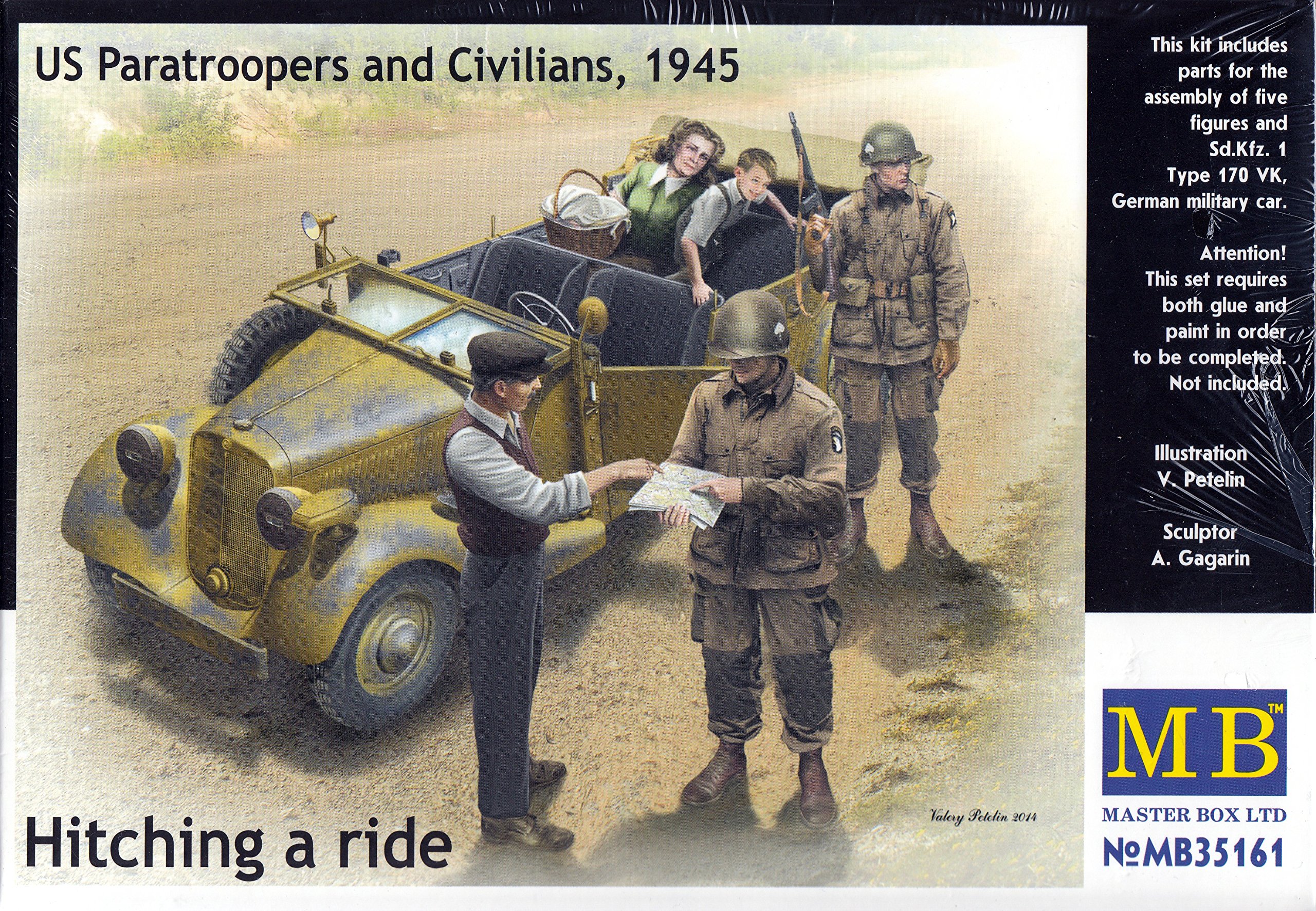 Amazon.com: Masterbox Hitching a Ride, German SdKfz 1 Type 170VK