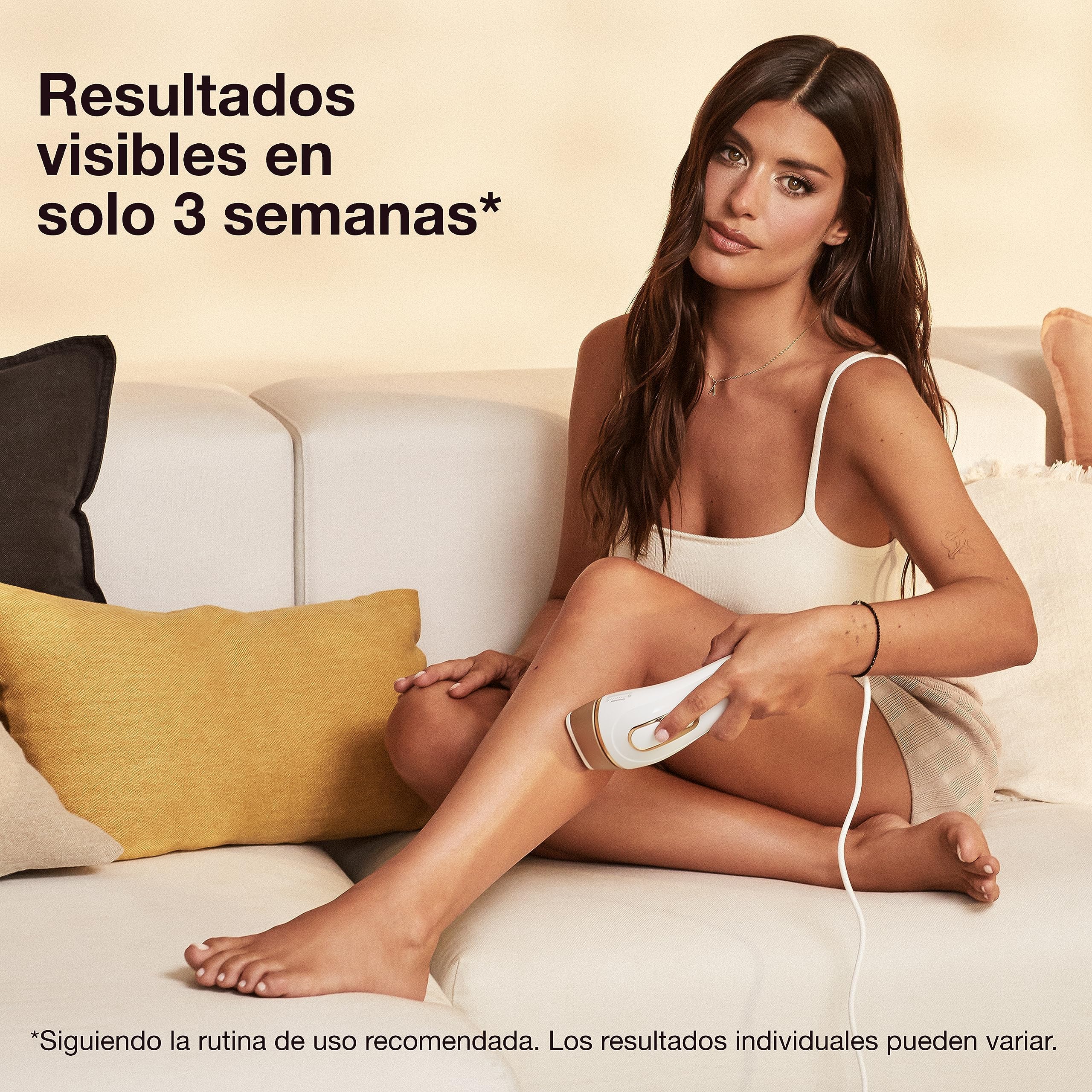 Braun Silk-expert Pro 5 Depiladora Mujer/Hombre Luz Pulsada IPL, Cabezal de Precisión Ancho y Maquinilla de Afeitar Venus, Alternativa a la Depilación Láser en Casa, PL 5149, Blanca/Dorada