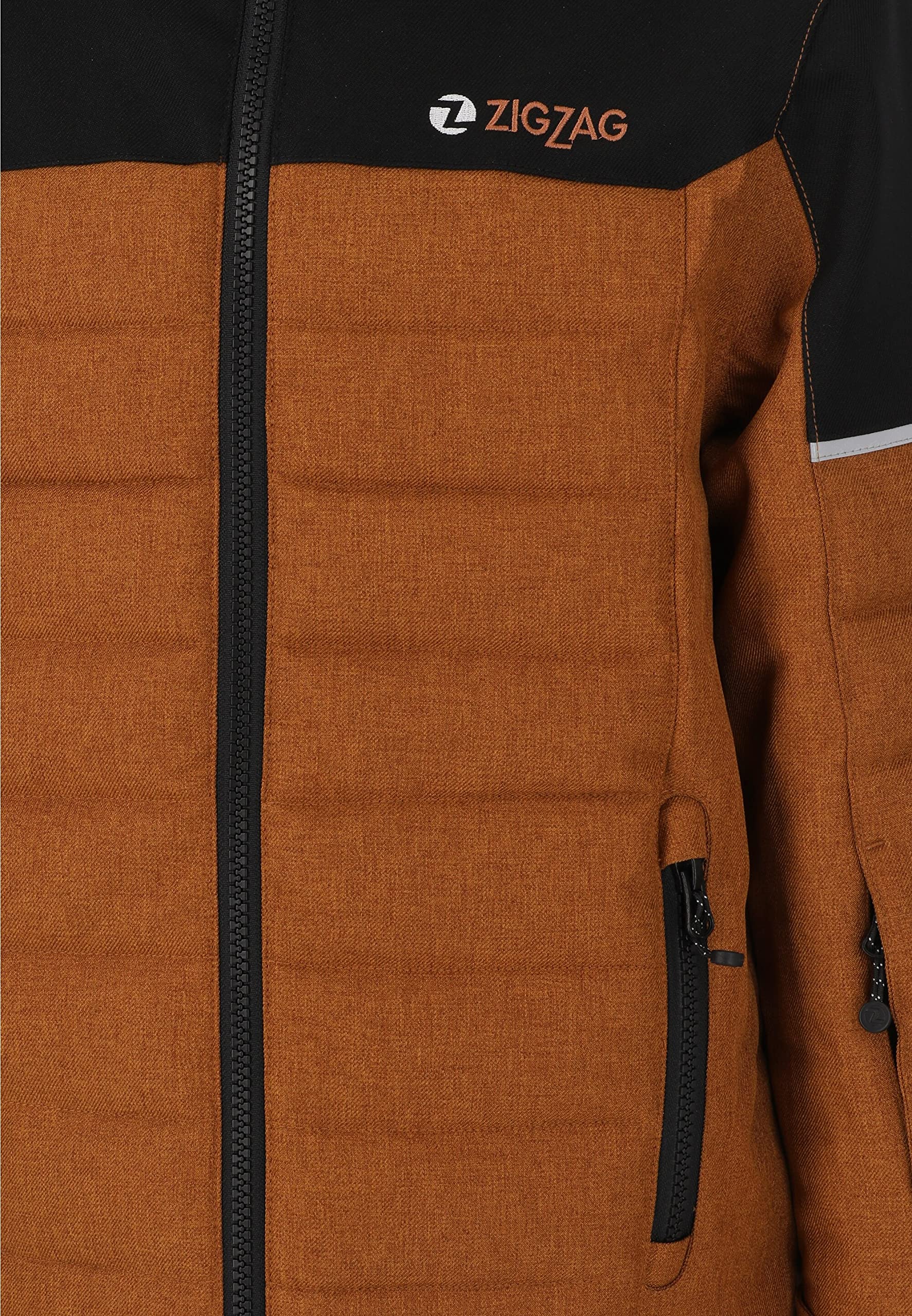 ZIGZAG Melange Giacca da Sci, Caramel Café, 110-116 Unisex-Bambini e Ragazzi