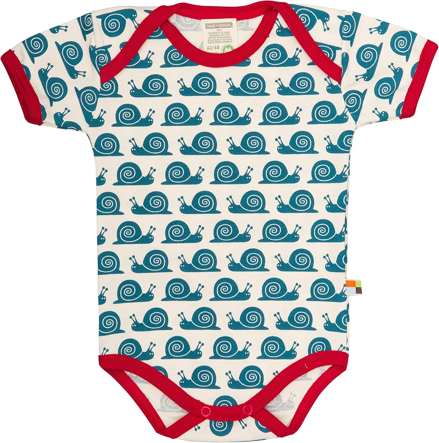 Body Manga Corta Cuello Francés Con Estampa – Gaudi Bebe