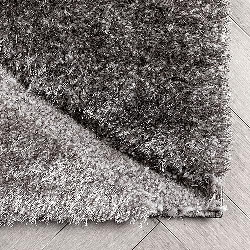 Miniatura 4 de Well Woven Luze - Alfombra geométrica gruesa y suave con textura 3D de reloj de arena negro (5 pies 3 pulgadas x 7 pies 3 pulgadas)