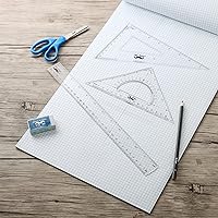 Vista 6 de Mr. Pen Regla triangular, transportador, juego de matemáticas, paquete de 3, regla cuadrada, transportador para geometría