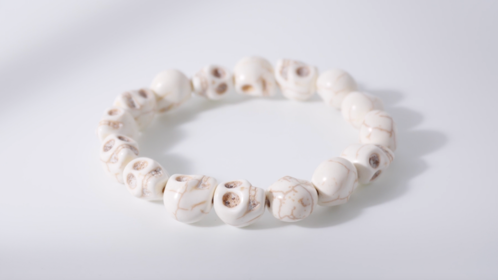 Amazon.com: JEWELRIESHOP Skull Bracelet Colorful Howlite Synthetic