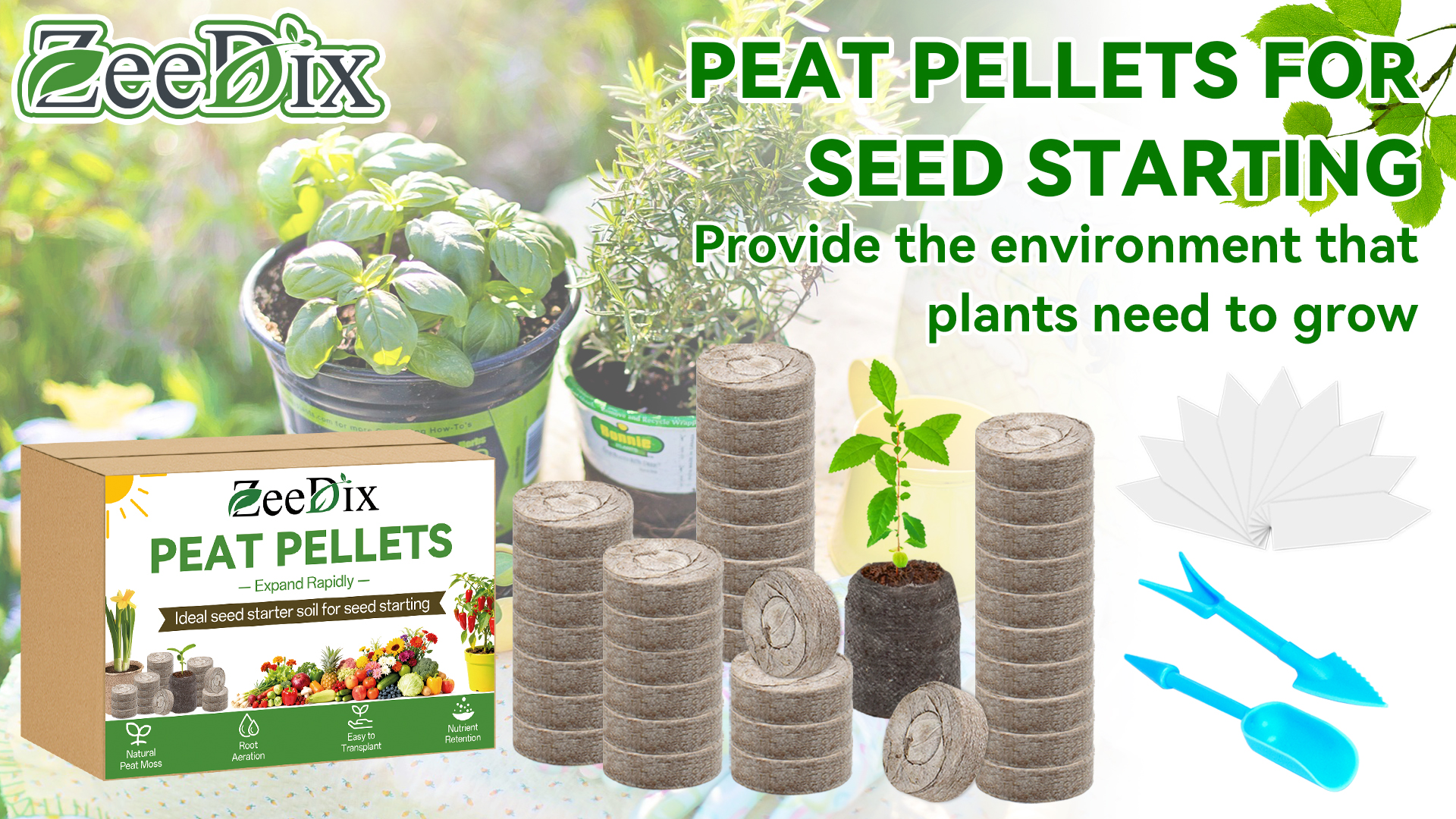 Amazon.com: ZeeDix 30mm 55Pcs Compressed Peat Pellet Fiber Soil