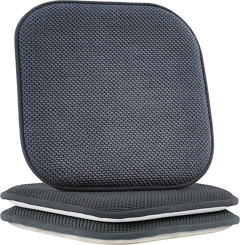 Miniatura 8 de Elegant Comfort Paquete de 2 fundas de cojín para silla, respaldo de goma antideslizante, 16 x 16 pulgadas, fundas gruesas de asiento de forma