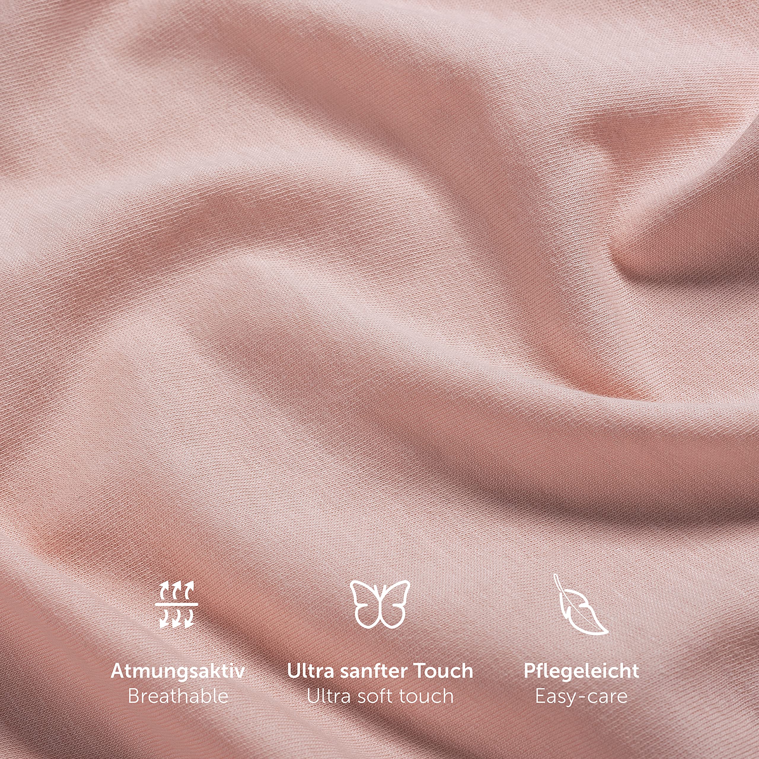 Laleni Lenzuola Culla Neonato - Lenzuola Lettino - Lenzuola Carrozzina Neonato - Coprimaterasso Culla con Angoli Elastici - Coprimaterasso Lettino 100% Cotone 135gsm - Rosa - Culla 55x90cm