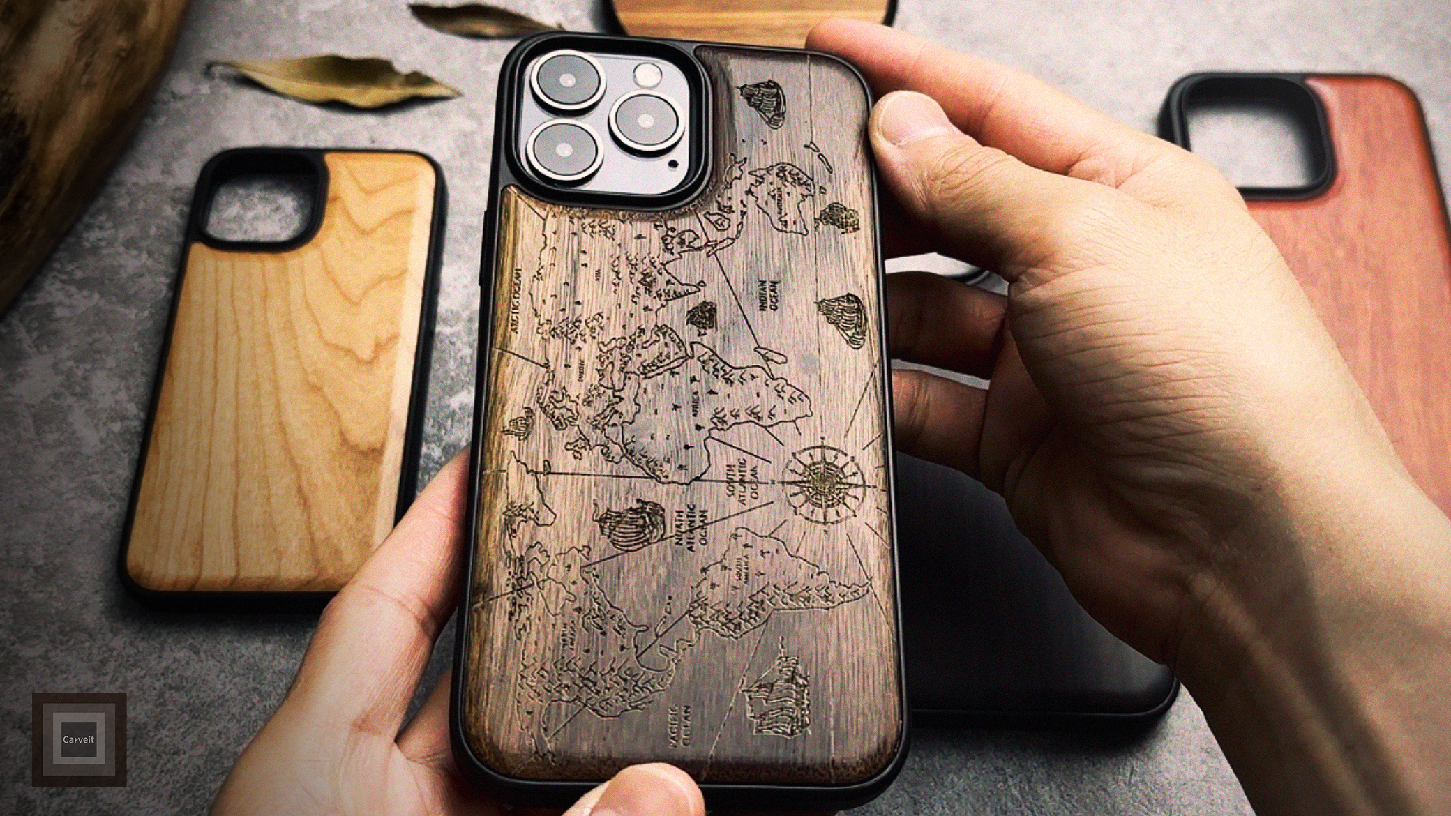 Carveit Custodia Per IPhone 13 Pro Max Cover Avec