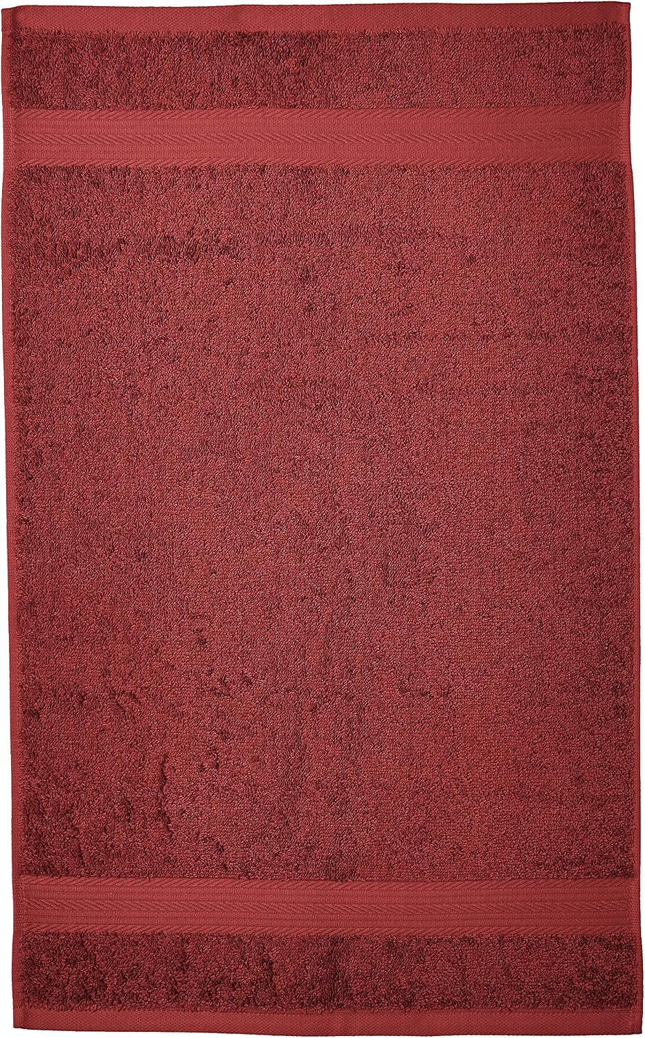 Amazon Basics Fade-Resistant Cotton Hand Towel - 6-Pack, Crimson