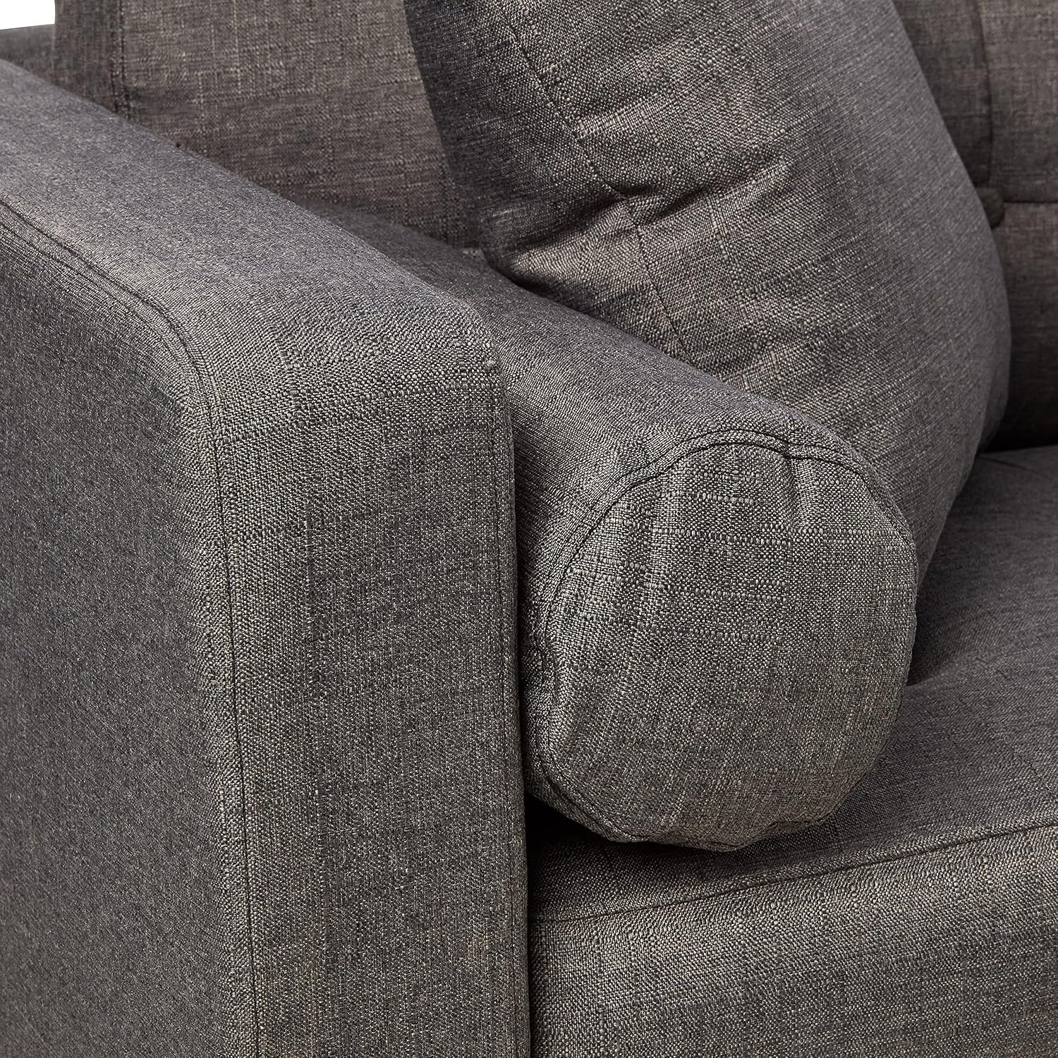 Divano Roma Furniture Madison Sofas, Dark Grey