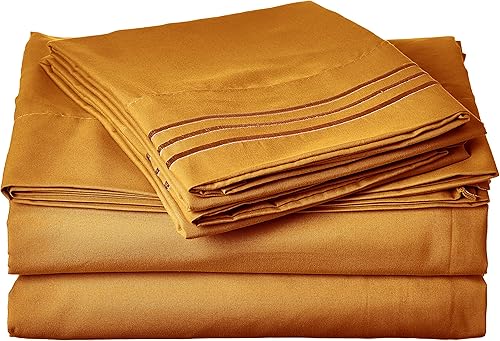 Elegant Comfort Juego de sábanas de 4 piezas de 1500 hilos, resistente a las arrugas, calidad egipcia, ultra suave, lujoso, bolsillo profundo de
