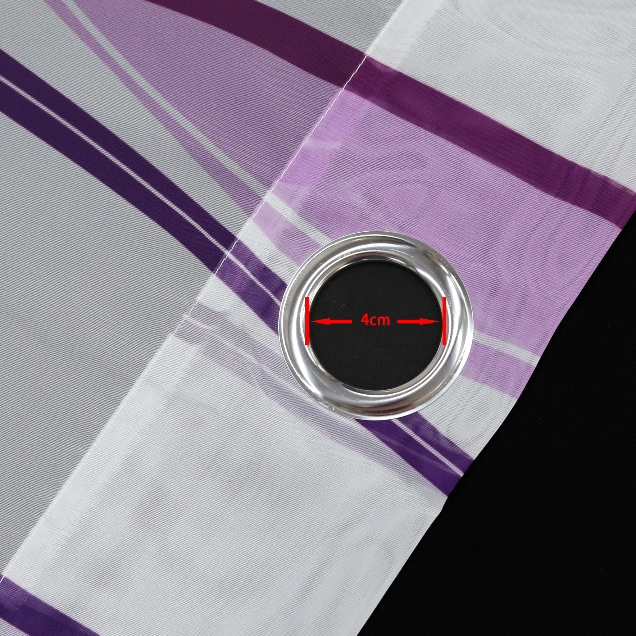 Joyswahl Gardine Voile Vorhang mit Wellen-Muster »Alwine« Schals Fenster Vorhänge BxH 140x225cm Violett mit Ösen 2er Pack
