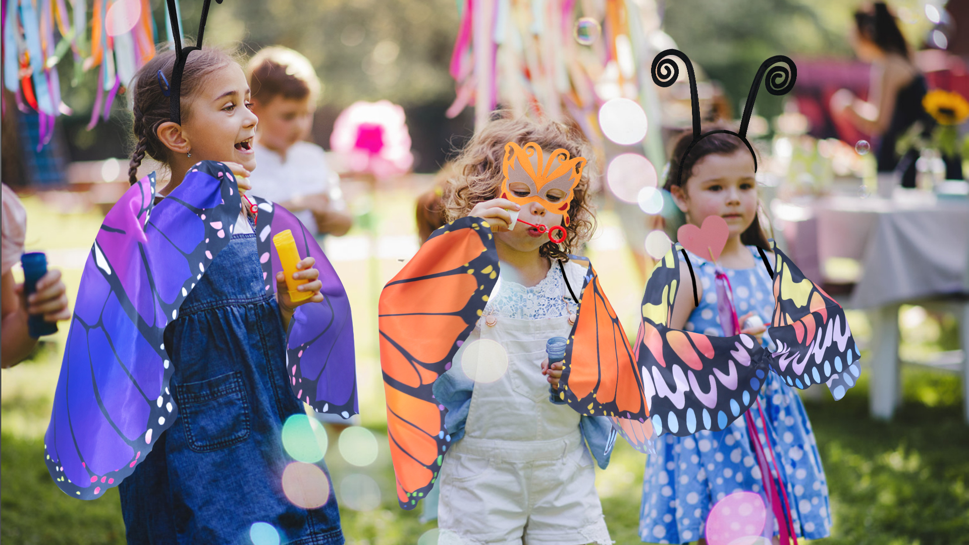 Disfraz Alas de Mariposa para Niñas y Niños 3-9 Años miniatura 7