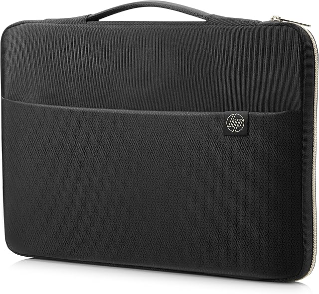 HP Duotone 15.6 Inch (39.6 cm) Black & Gold Carry Sleeve for Laptop/Chromebook/Mac