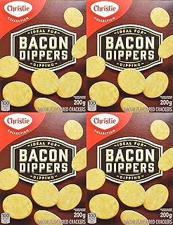 Christie Bacon Dippers Crackers, Ideal for Dipping, 200g/7.05 Ounces Pack of 4