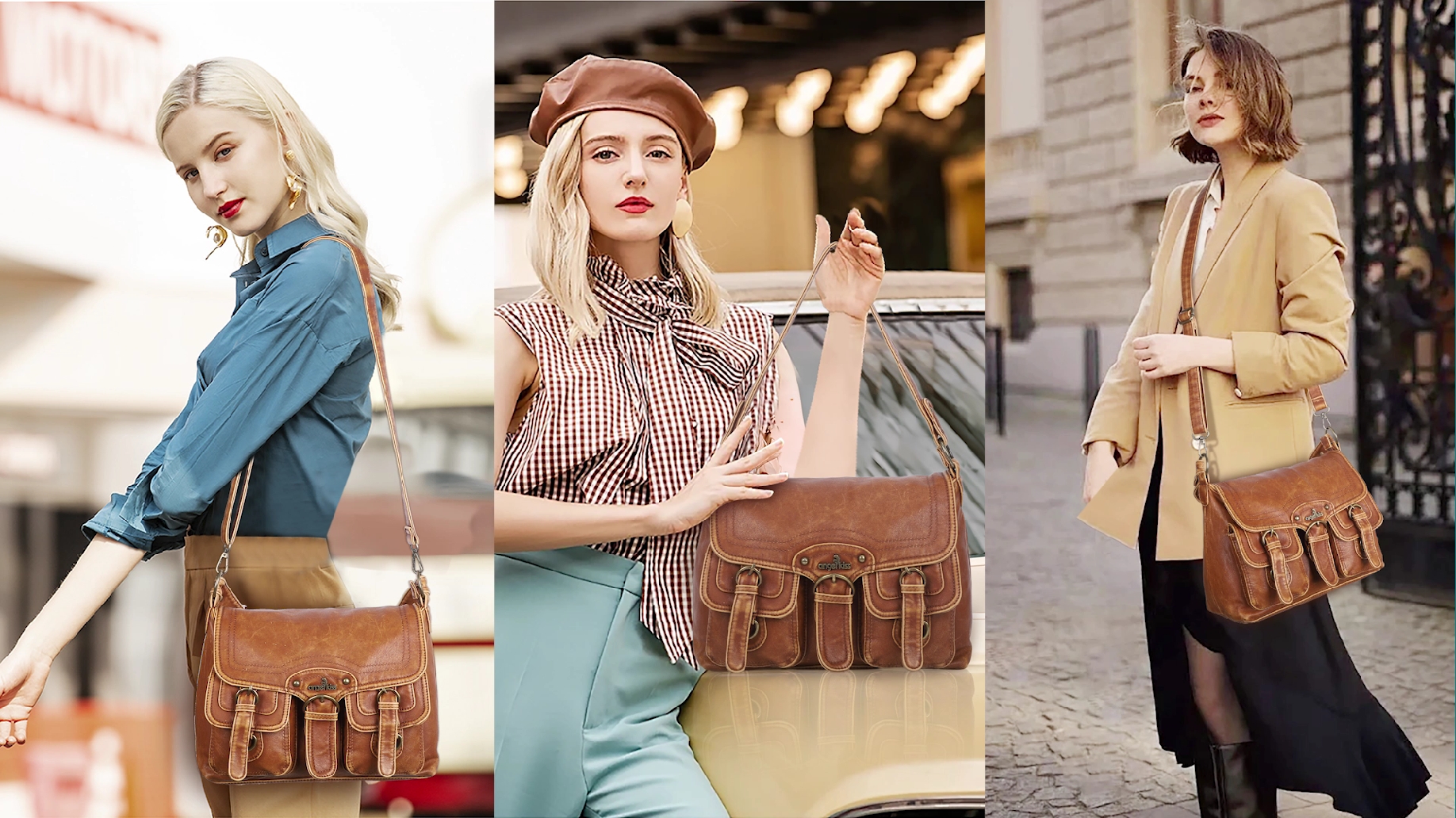 Bolso Hobo Vegan Leather para Mujer Angel Kiss miniatura 7