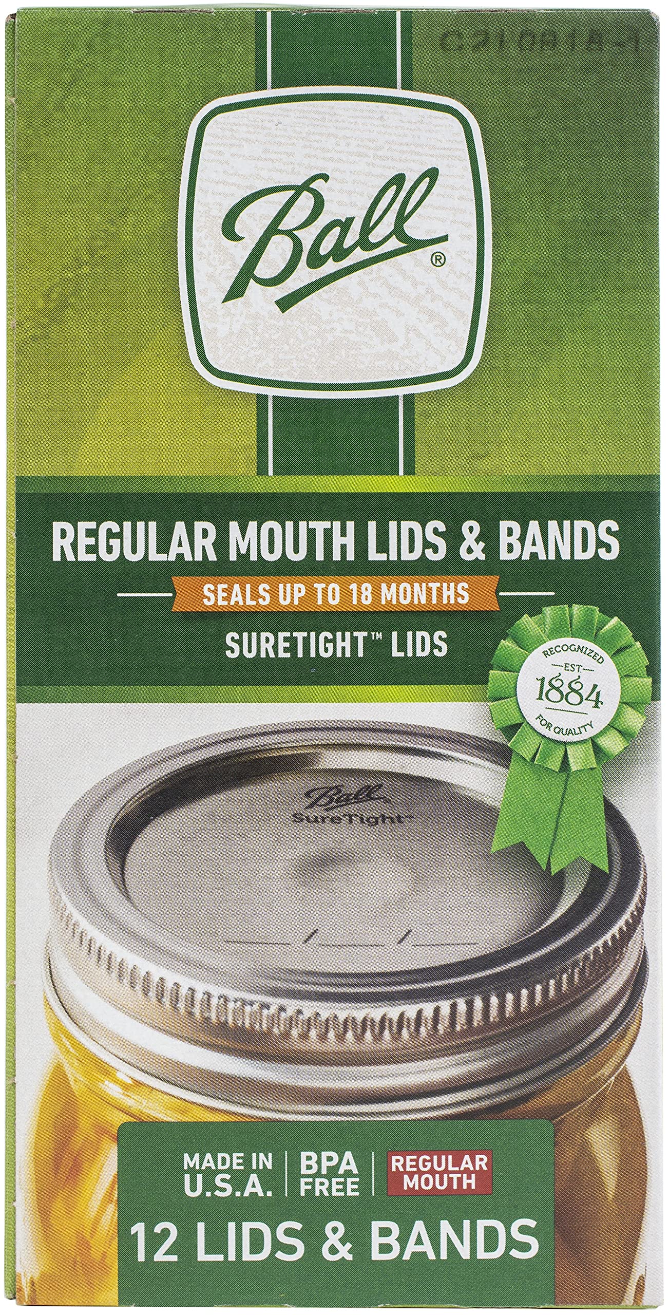 Canning Mason Jar Lids & Bands, Regular Mouth 12-Pk - 1440030060