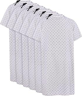 Utopia Care Patient Gowns (6-PACK) - Blue Diamond - Fits All Sizes Up To 2XL (47 inch Long & 66 inch Sweep) - Back Tie