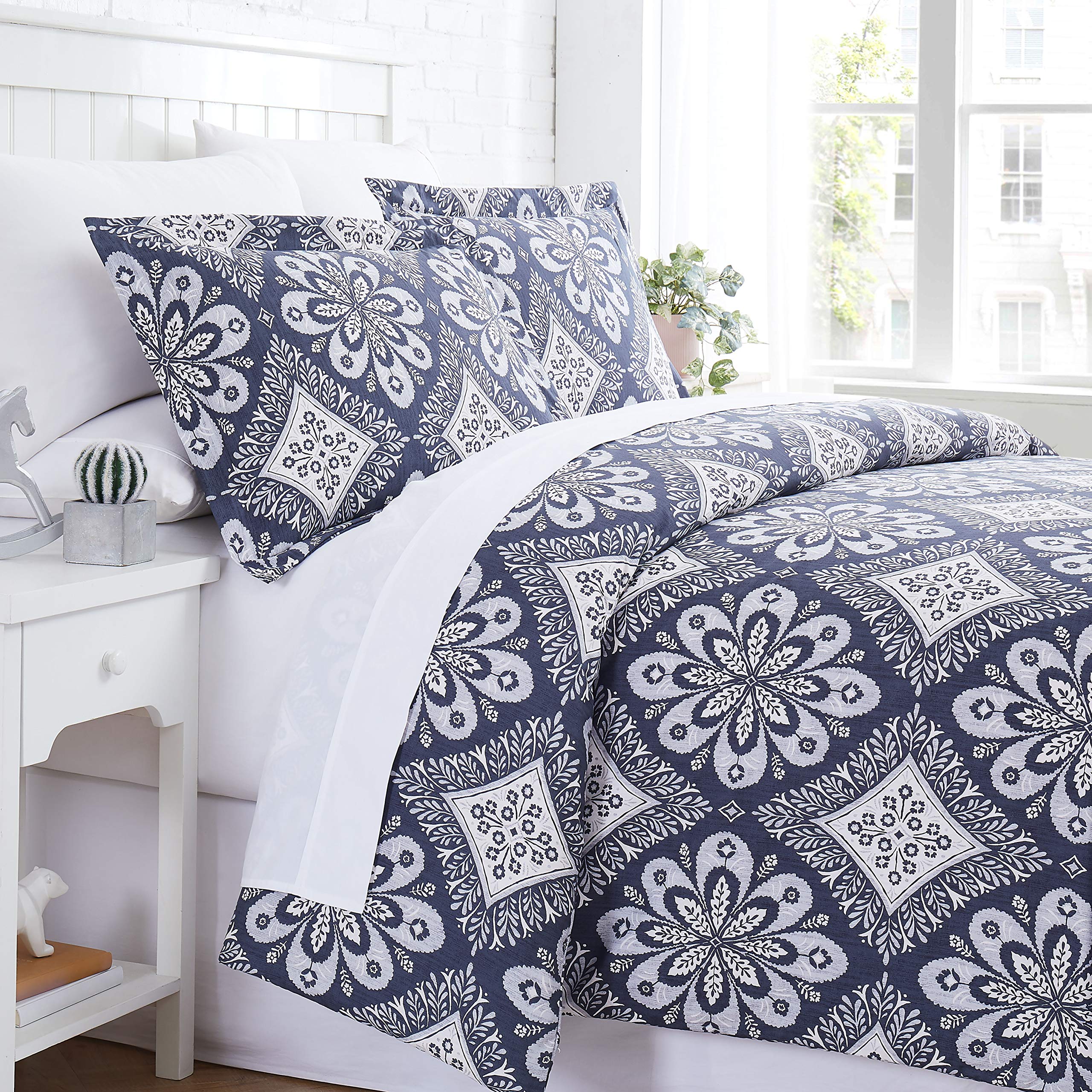 Tranquility Collection - Premium Quality, Soft, Wrinkle, Fade, & Stain Resistant, Easy Care, Oversized Duvet Cover Set, Full / Queen, Grey, Grey