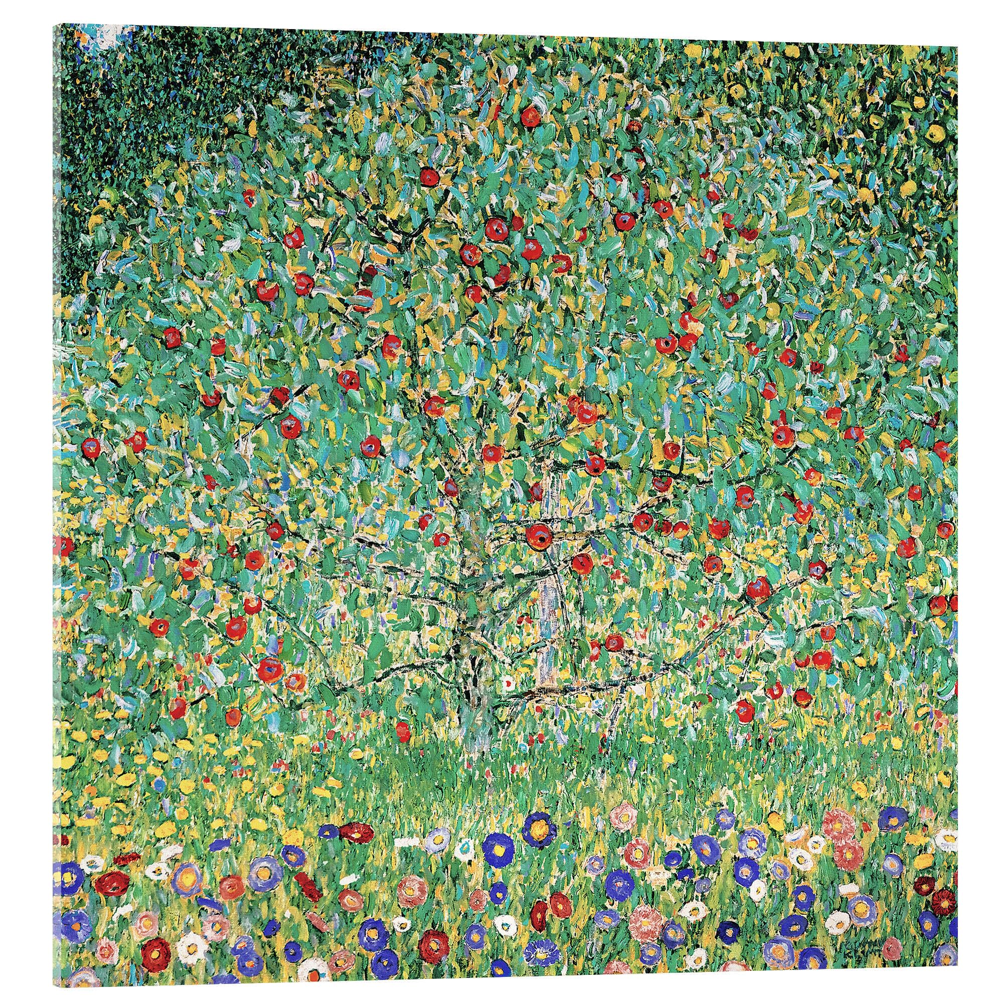 Posterlounge Apfelbaum I Acrylglasbild | 40 x 40 cm von Gustav Klimt Grün Wandbilder Wanddeko