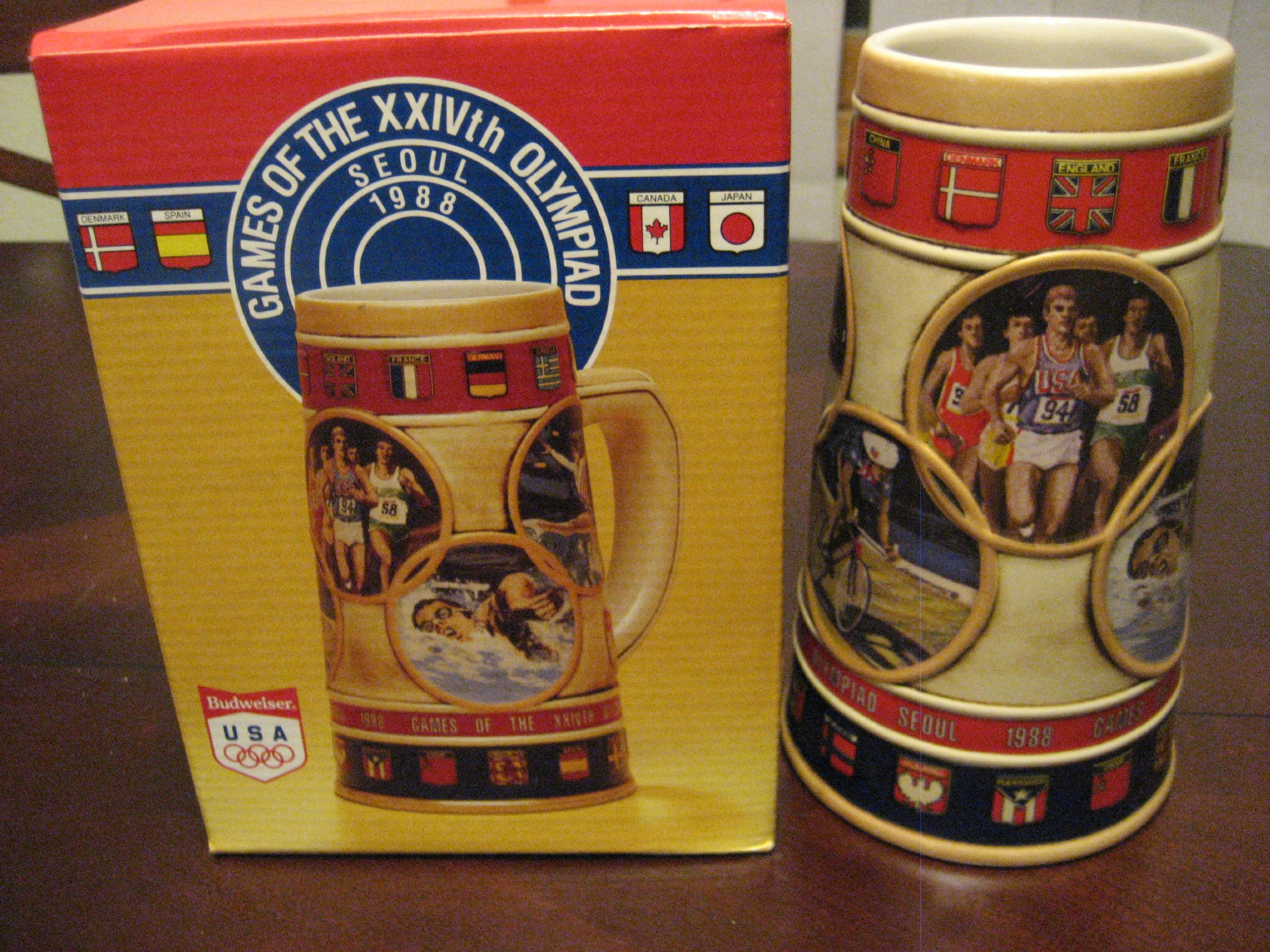 Amazon.com | 1988 Summer Olympics Budweiser Stein: Beer Mugs: Beer