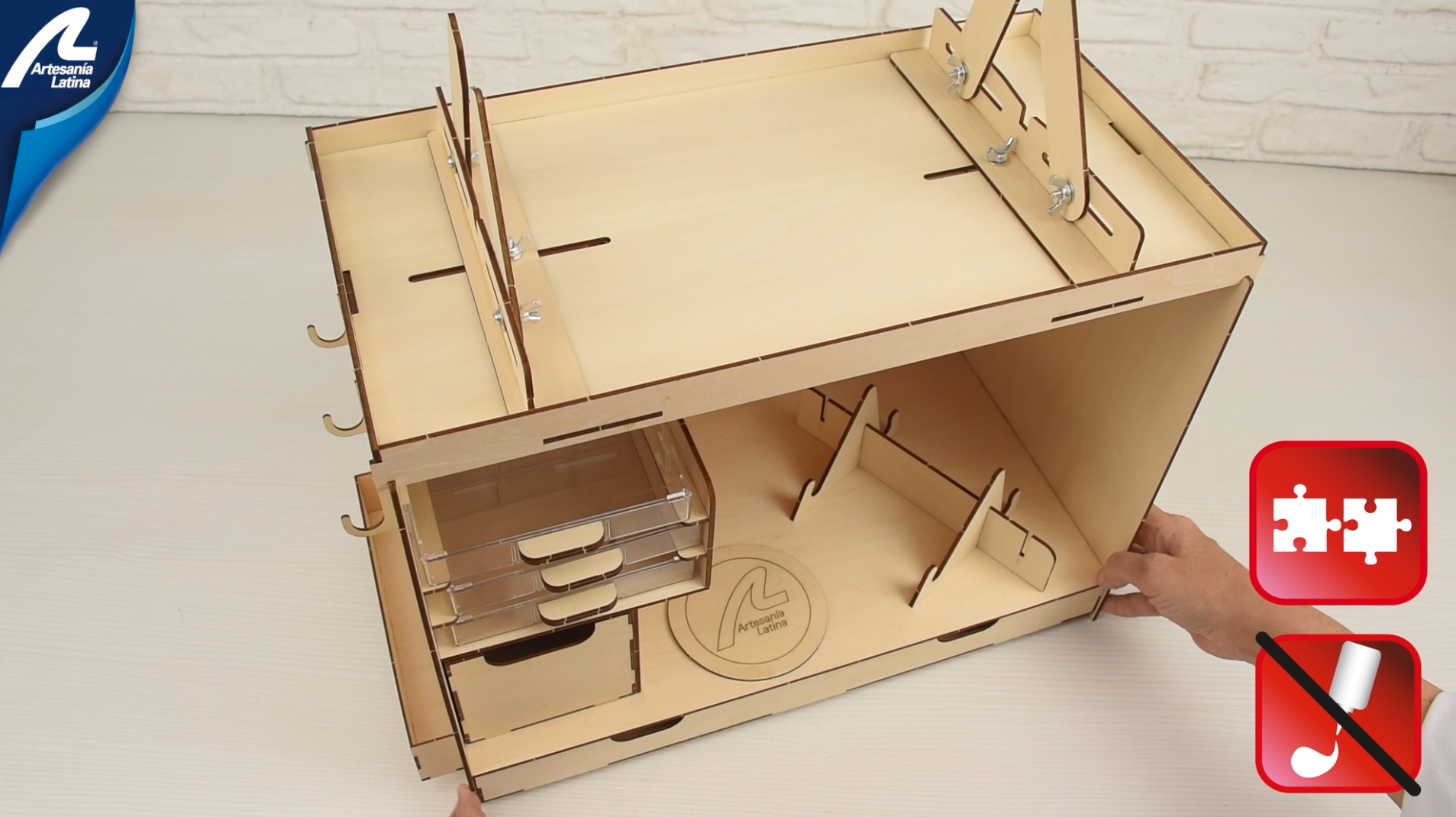 Artesanía Latina – Atelier Du Modéliste Portatif : Support De Coque, Tiroirs, Rangement Pour Outils Et Peintures – Kit à Monter (modélisme Naval)