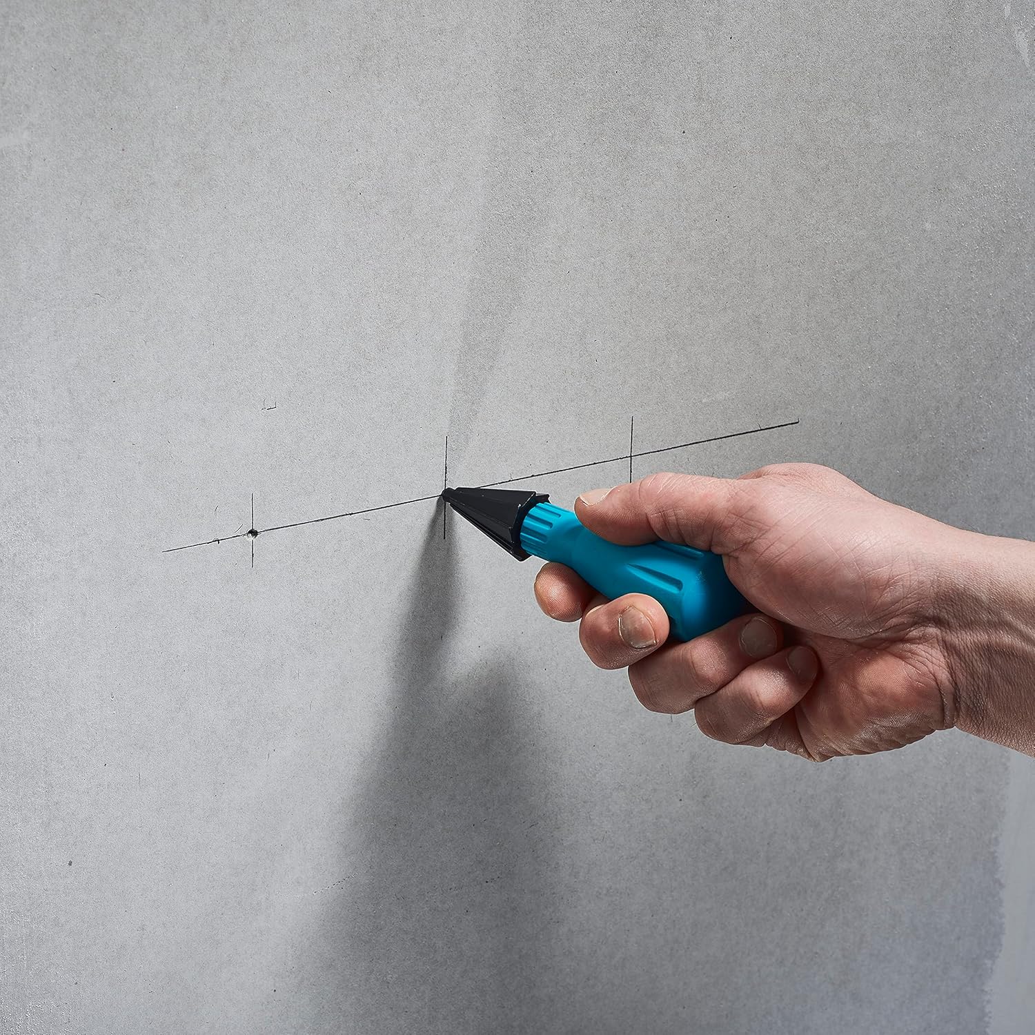 wolfcraft Hand-Held Enlarging Mill with Marking Tip I 4316000 I for Centre-Punching in plasterboard as Well as deburring and Expanding boreholes in Plastic