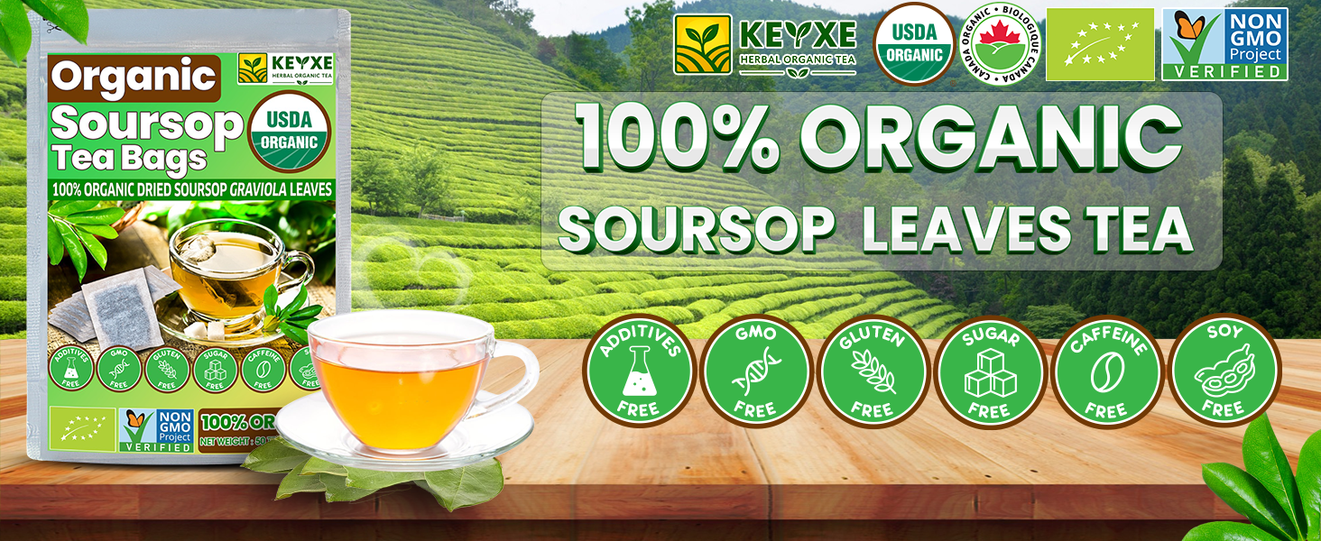 Watch KEYXE - USDA Organic Soursop Leaves Tea 50 Bags on Amazon Live