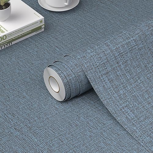 WADILE Grasscloth Peel and Stick Wallpaper 23.6in x 472in, Textured