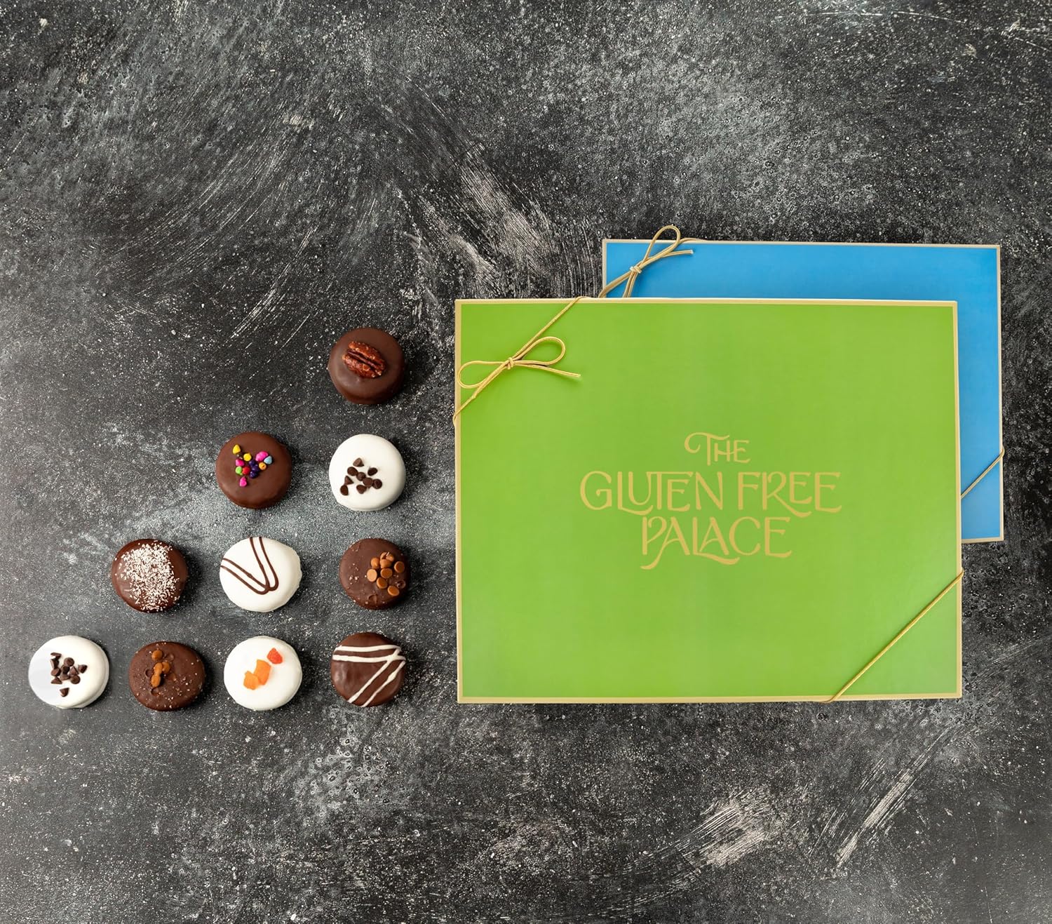 Gluten Free Palace Gift Box – Vegan Gluten Free Easter Chocolate Covered Cookies – Gourmet Deluxe Cookie Gift for Men & Women – Delicious Easter Treats & Surprises (20 Count)