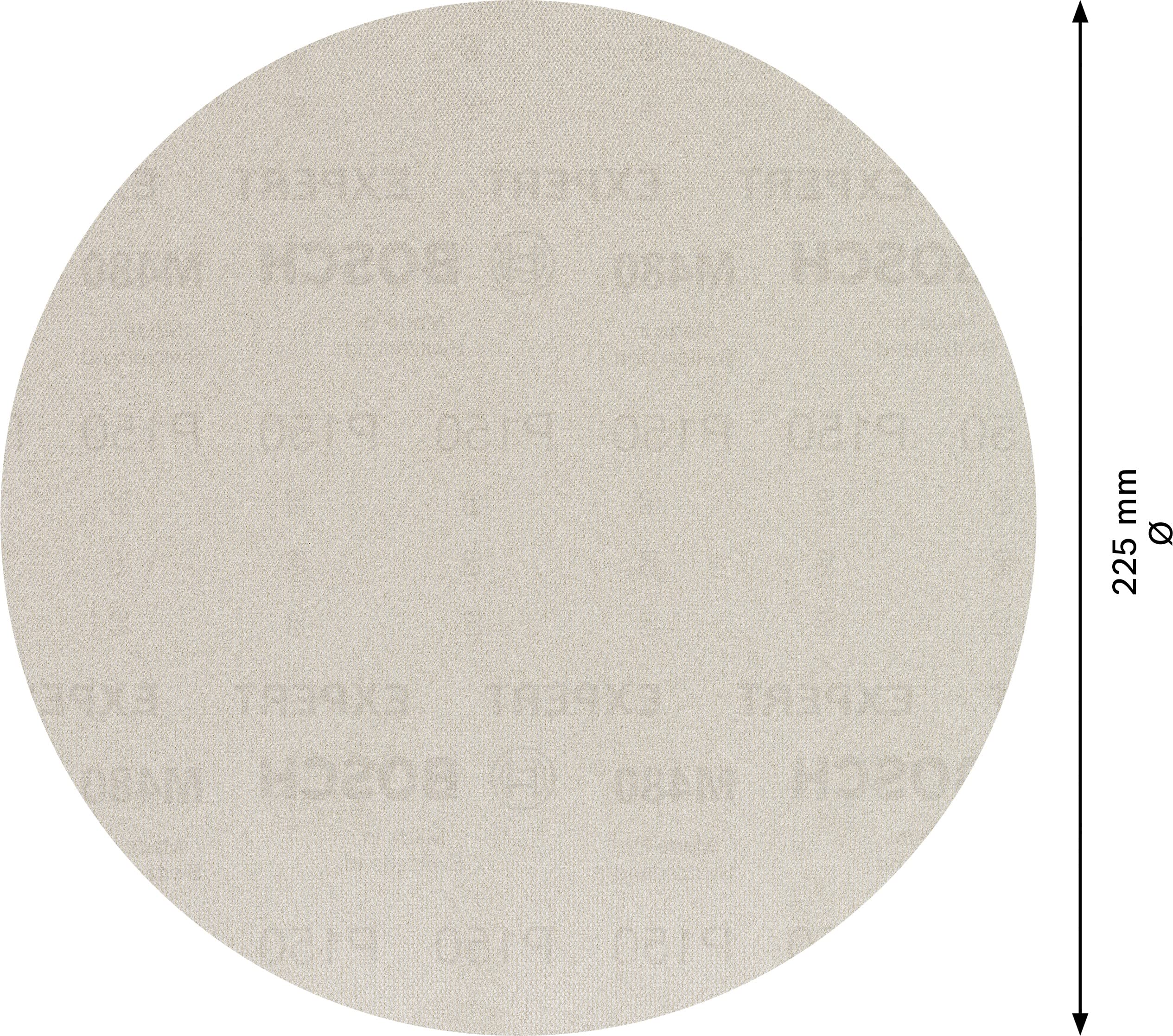Bosch Expert M480 Alçıpan Zımpara Ağı - Duvar, Sert Ahşap İçin, Ø 225 mm, Granülasyon 150, Profesyonel Aksesuar (25x)