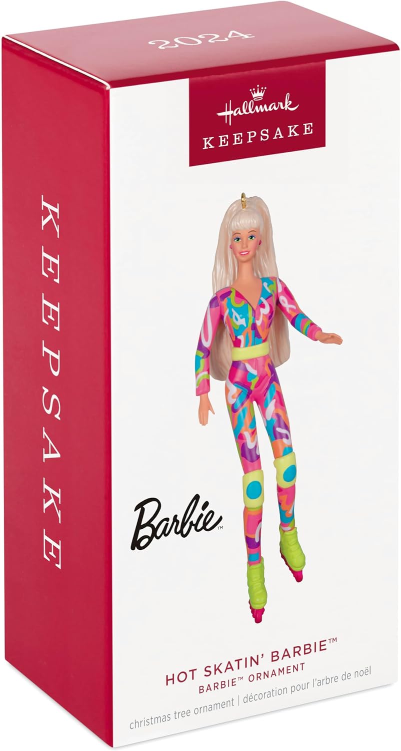 Hallmark Keepsake Christmas Ornament 2024, Barbie Hot Skatin' Barbie, Gifts for Her image 3
