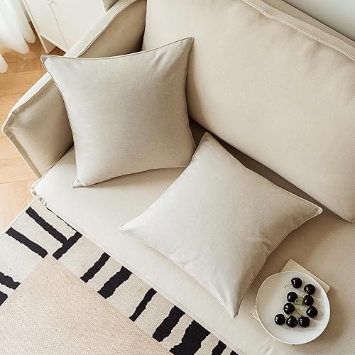 Miniatura 1 de NiNi ALL Juego de 2 fundas de almohada impermeables para exteriores, decorativas, casa de campo, jardín, fundas de cojín sólidas para patio, tienda