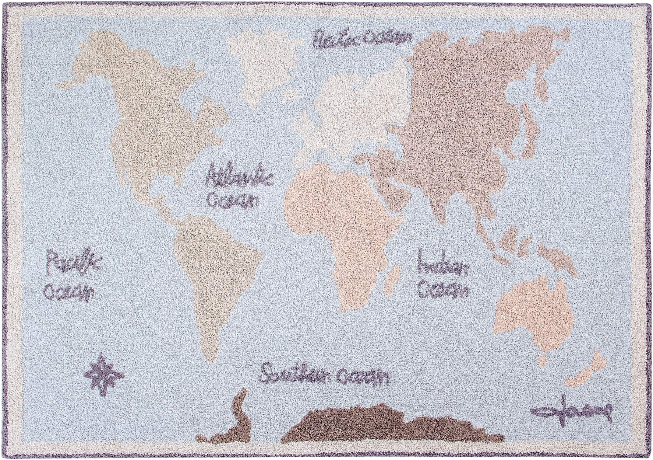 USA Washable Rug Vintage Map