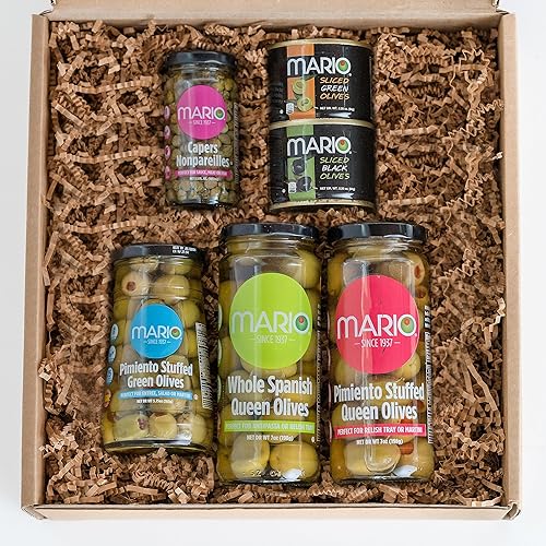 Mario Camacho Foods Spanish Collection - Caja de regalo aceitunas españolas 29 onzas