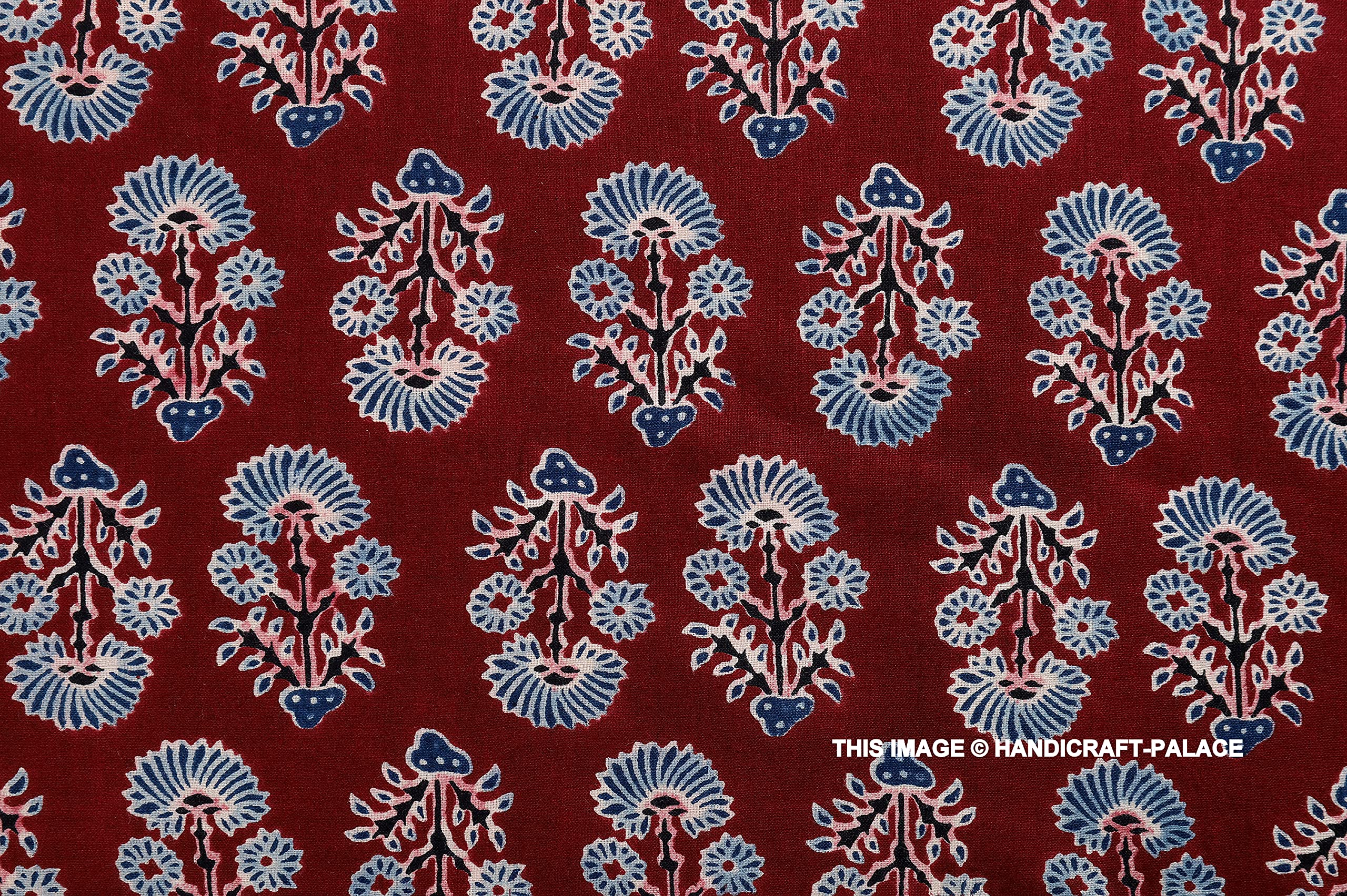 Ravaiyaa - Attitude is everything 100% Cotton Floral Print Running Loose Fabric Women Kurtis Material Fabric (Maroon) (44 Inches x 44 Inches) (2.5 Meter)-image-45