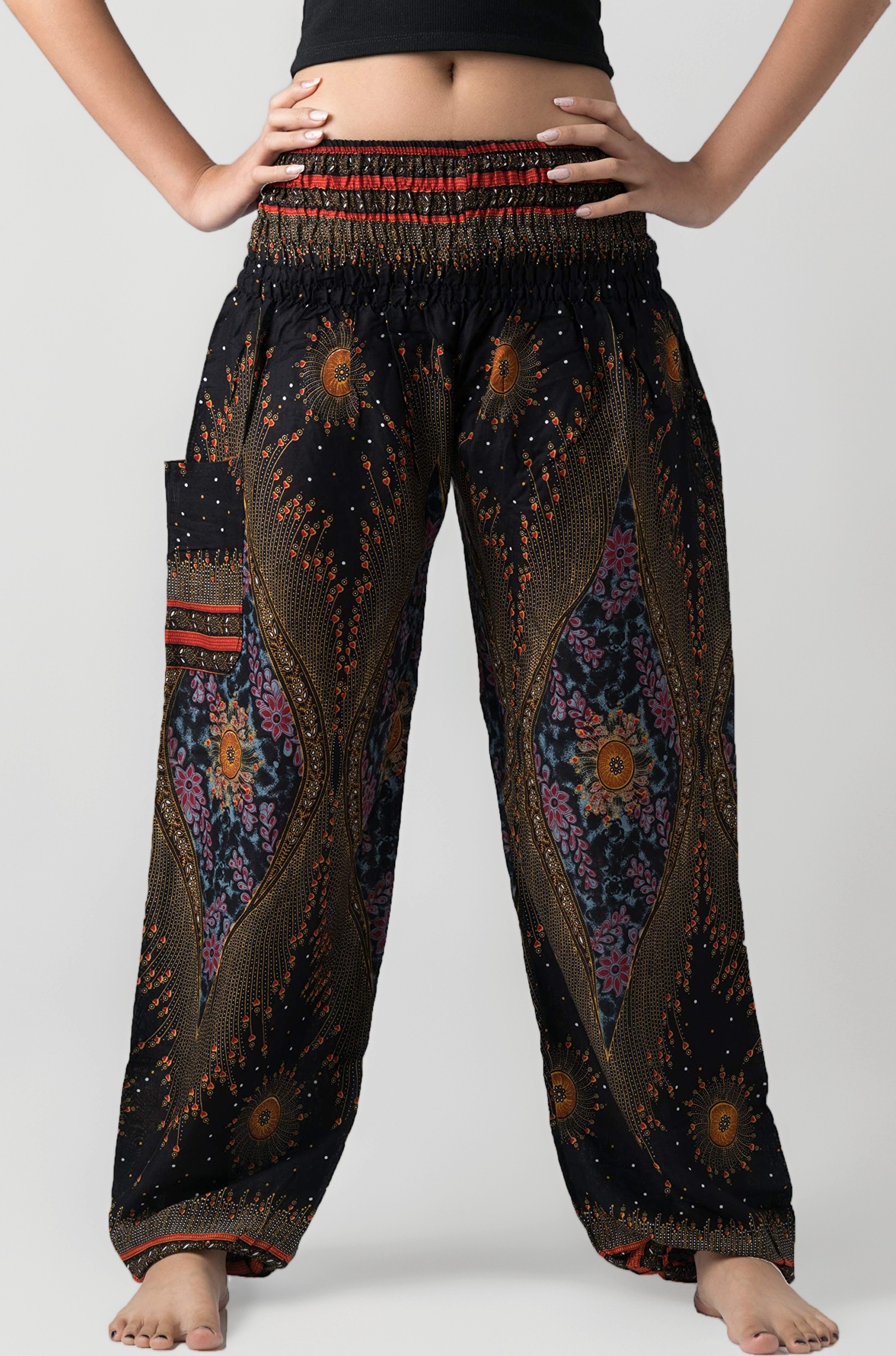 Harem Pants Women Yoga Boho Clothes with Pockets