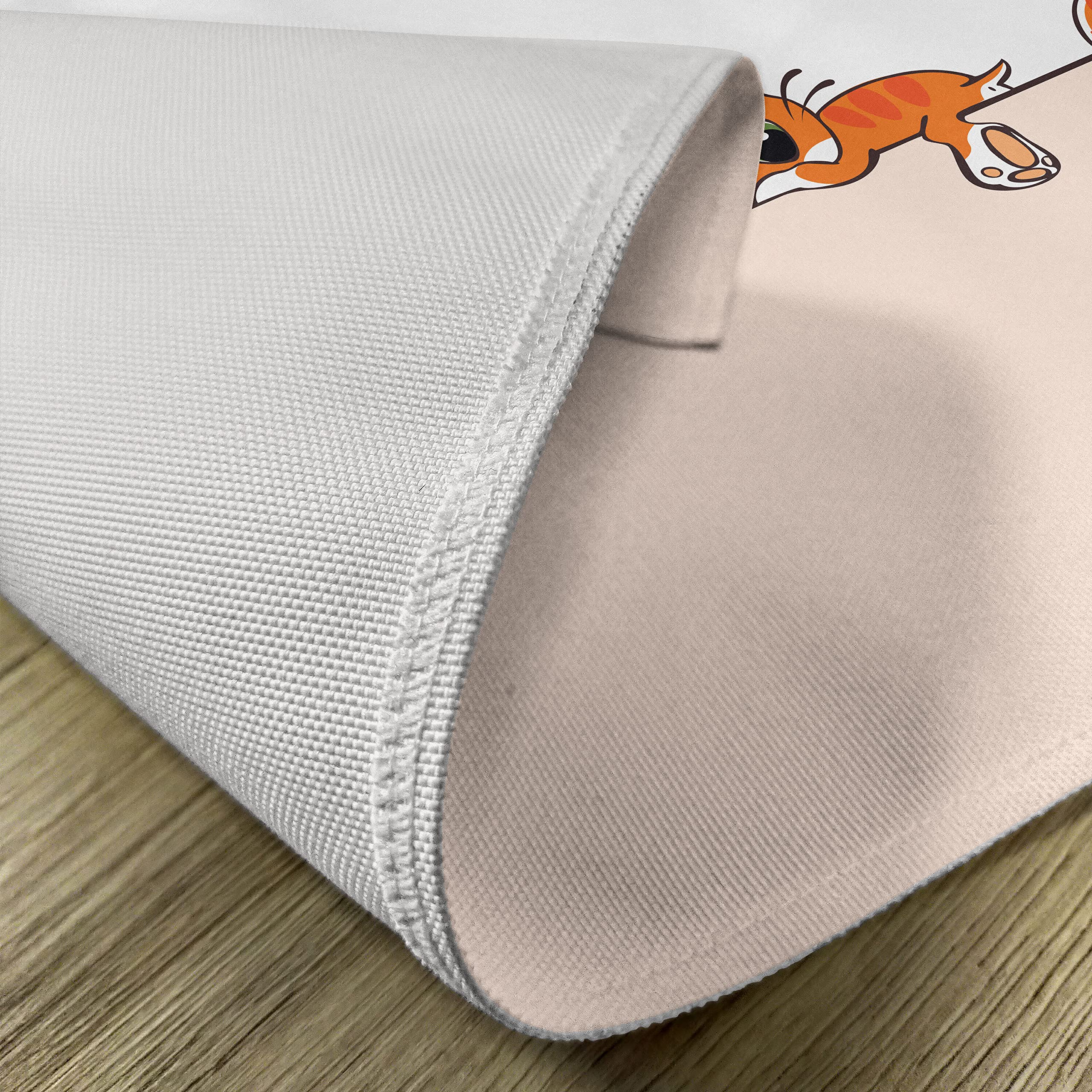 ABAKUHAUS Tovagliette Americane In Tessuto - Set Da 4 Con Gatti E Cuori, 45x30 Cm, Lavabili In Lavatrice - 4
