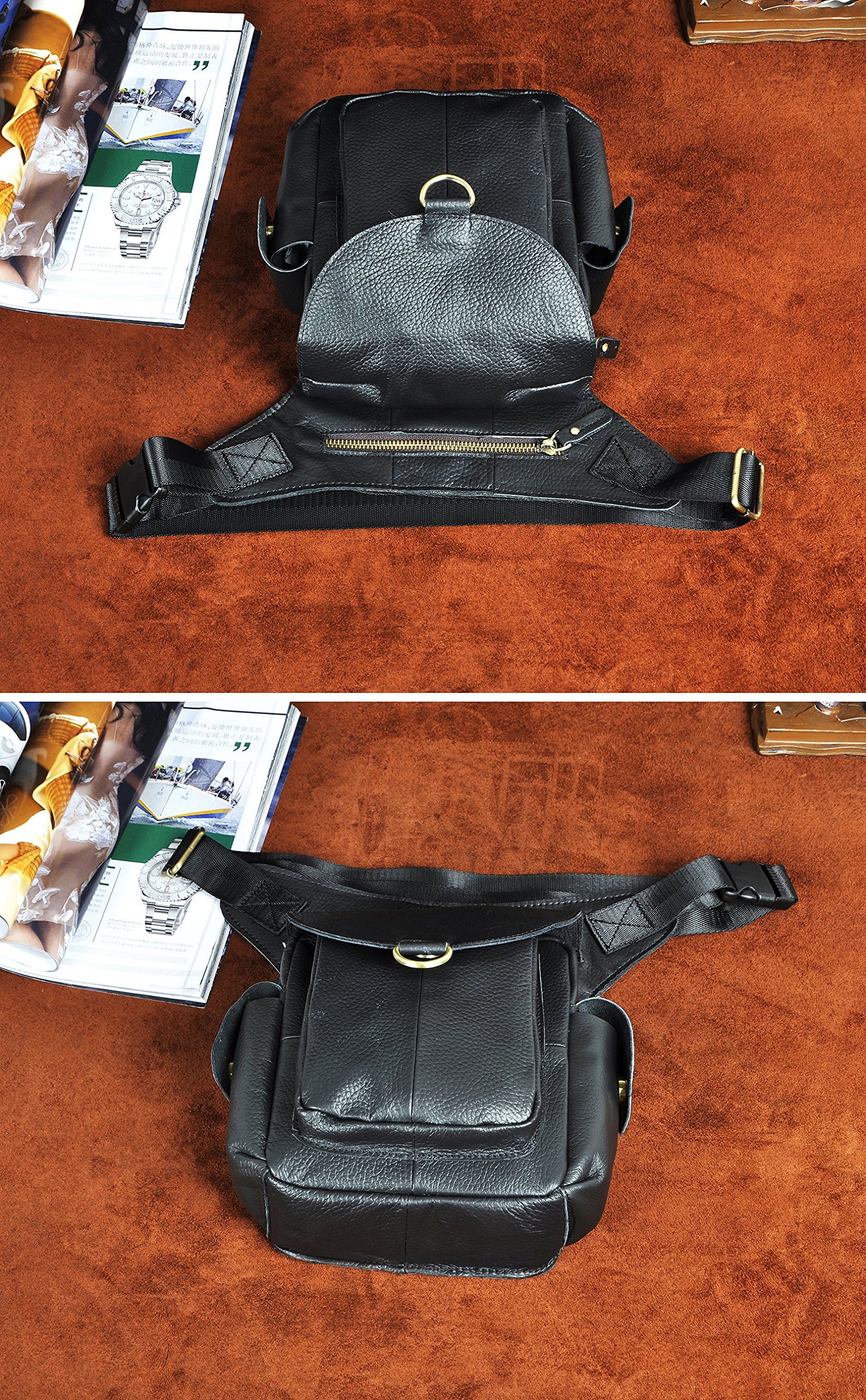 バッグ rasazuna KUSHITANI【クシタニ】K-3578ZLD 2 WAY LEG BAG EXALITO LEATHER