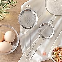 Vista 5 de 2 Pack Fine Mesh Strainers, Mini Stainless Steel Strainer with Handle for Kitchen, Metal Sieve Sifters for Straining Tea, Matcha, Cocktail, Juice